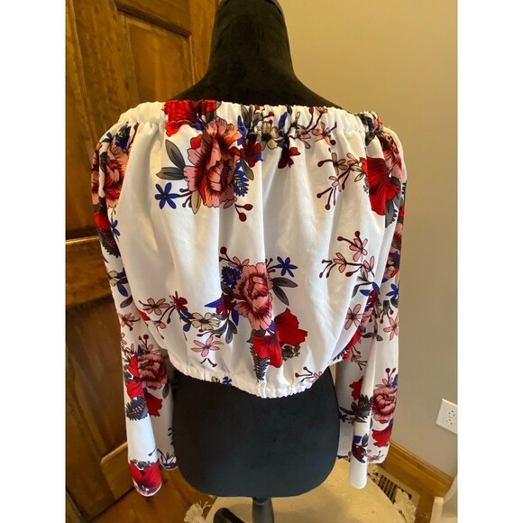 Shein Off the Shoulder Midriff Size XL Blouse Top - Picture 5 of 10